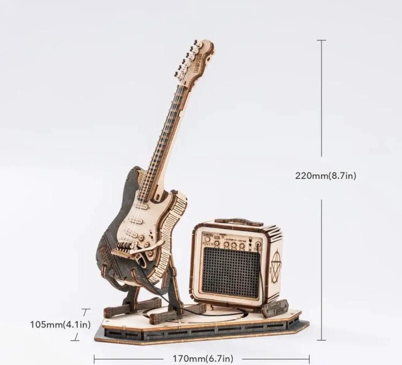 Alt view image 3 of 3 - DIY 3D Puzzle - Electric Guitar - 140 pcs (ROKR)