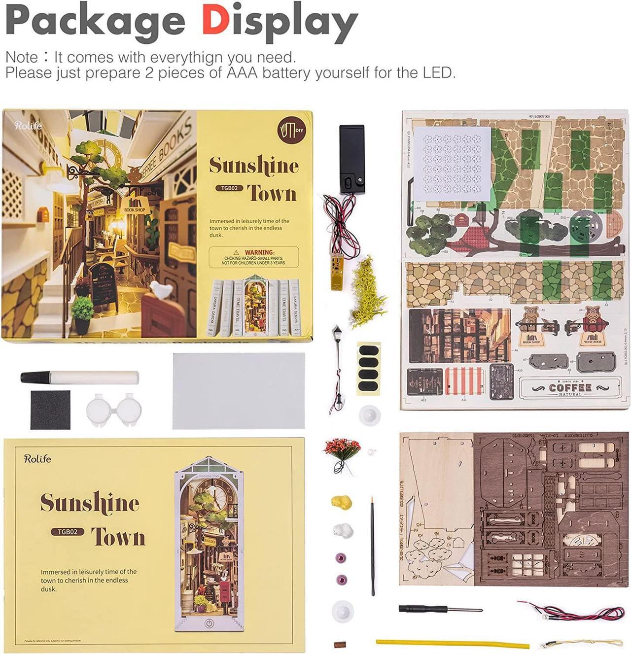 Alt view image 2 of 3 - DIY 3D Book Nook Kit - Sunshine Town 246 Pcs