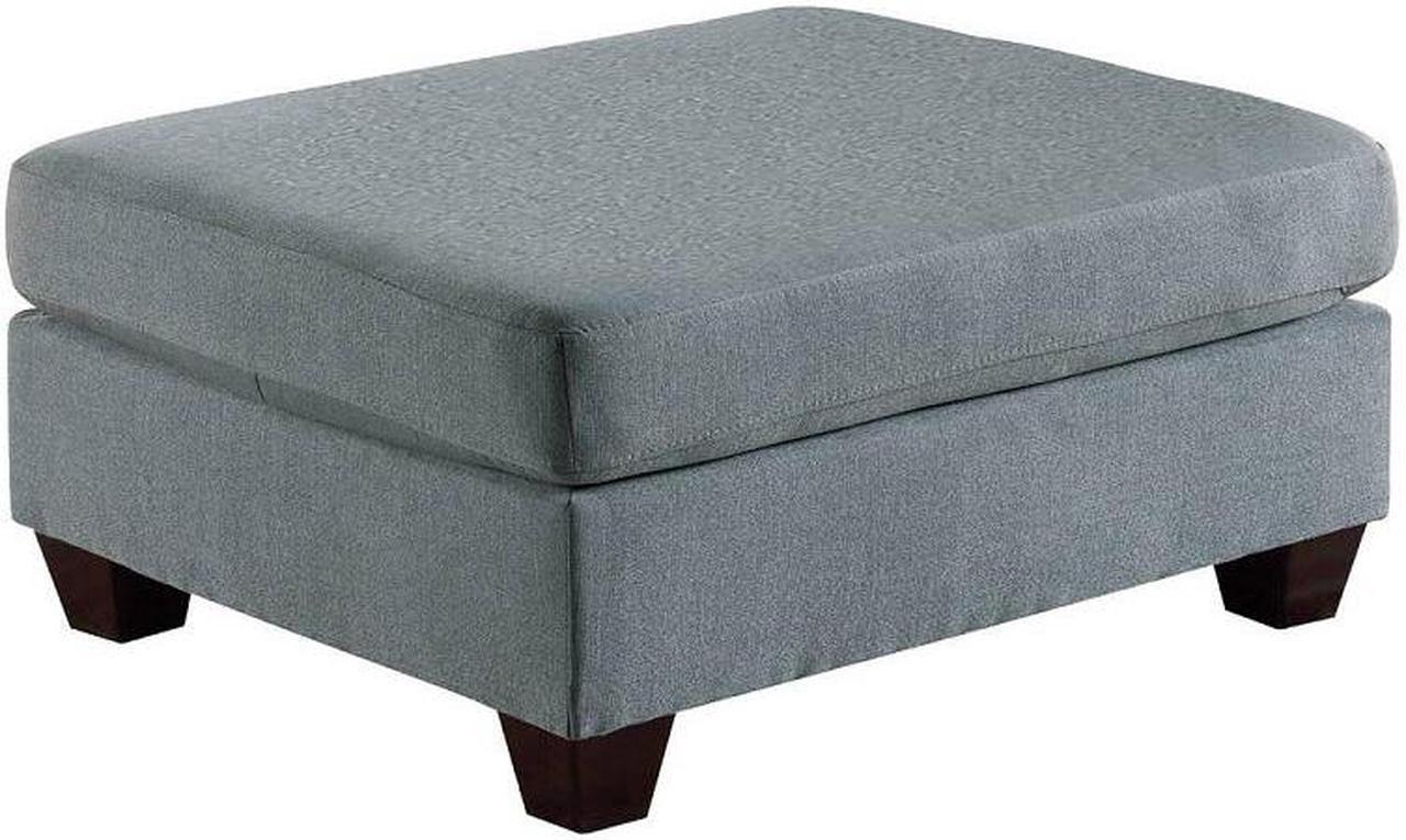 Alt view image 3 of 4 - Stresa Grey 6-Piece Modular Sofa, Loveseat with Ottoman in Linen-Like Fabric