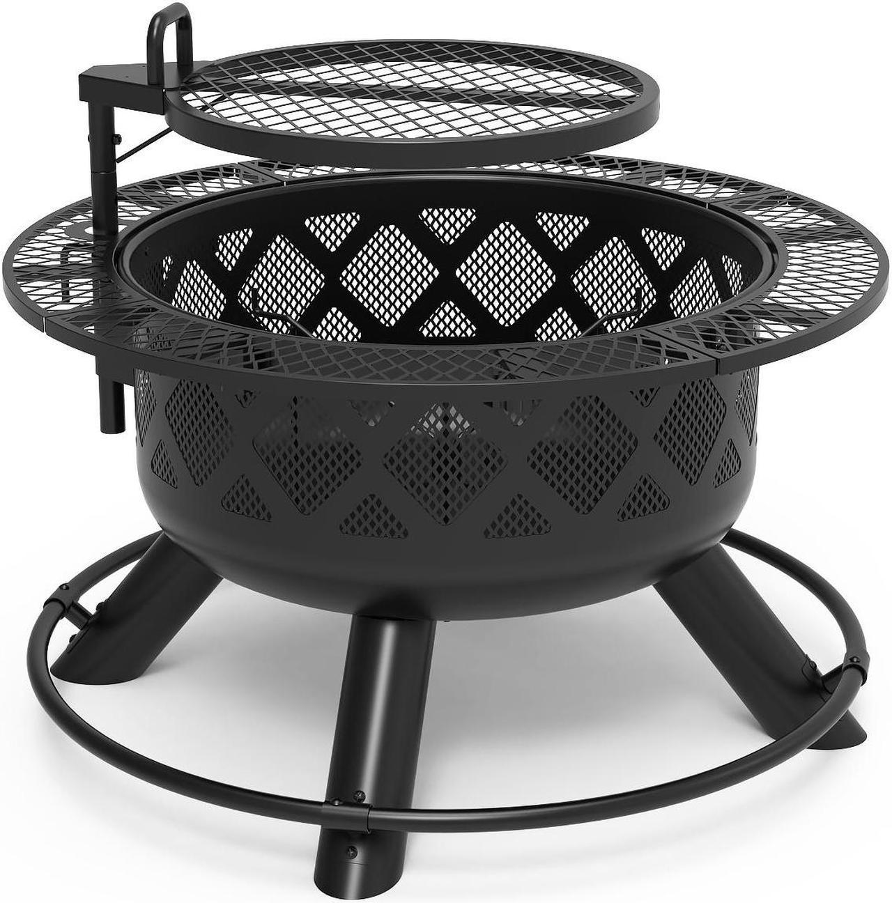 Shinerich Fire Pit with Regular Grill