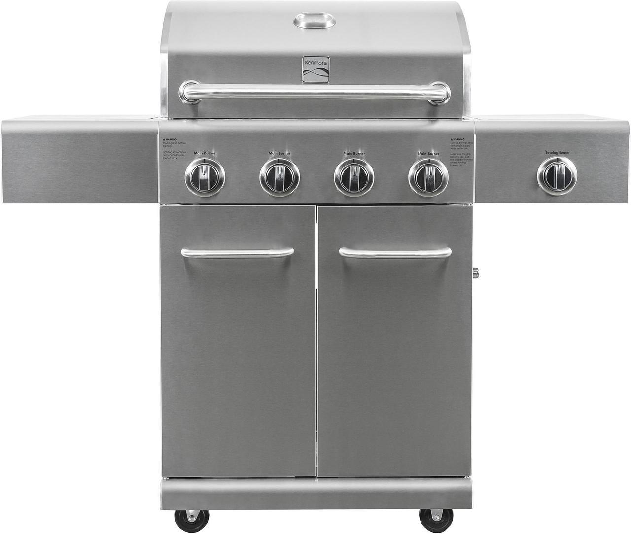 Kenmore 4 Burner Gas Grill Plus SEARING Side Burner-PG-40405S0L-SE