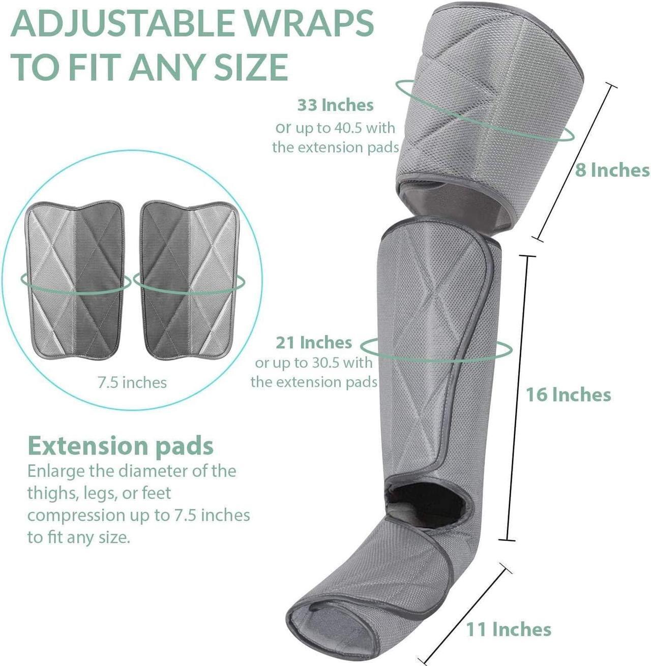 Alt view image 2 of 7 - Leg Massager for Circulation - Foot and Calf Massager, Air Compression Leg Wraps Massage Boots Machine for Home Use Leg Massage - scd Machine for Calf, Thigh and Foot Massager - Stocking Stuffers Gift