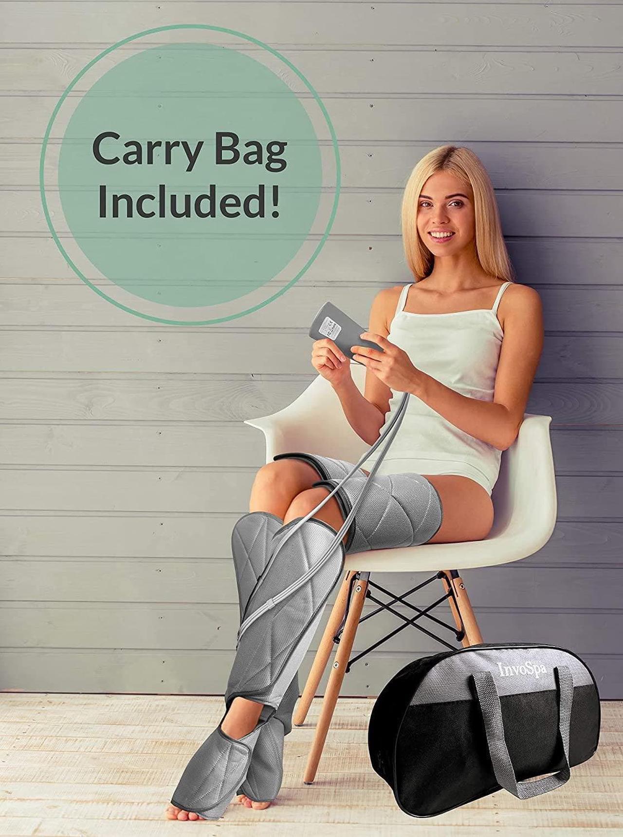 Alt view image 4 of 7 - Leg Massager for Circulation - Foot and Calf Massager, Air Compression Leg Wraps Massage Boots Machine for Home Use Leg Massage - scd Machine for Calf, Thigh and Foot Massager - Stocking Stuffers Gift