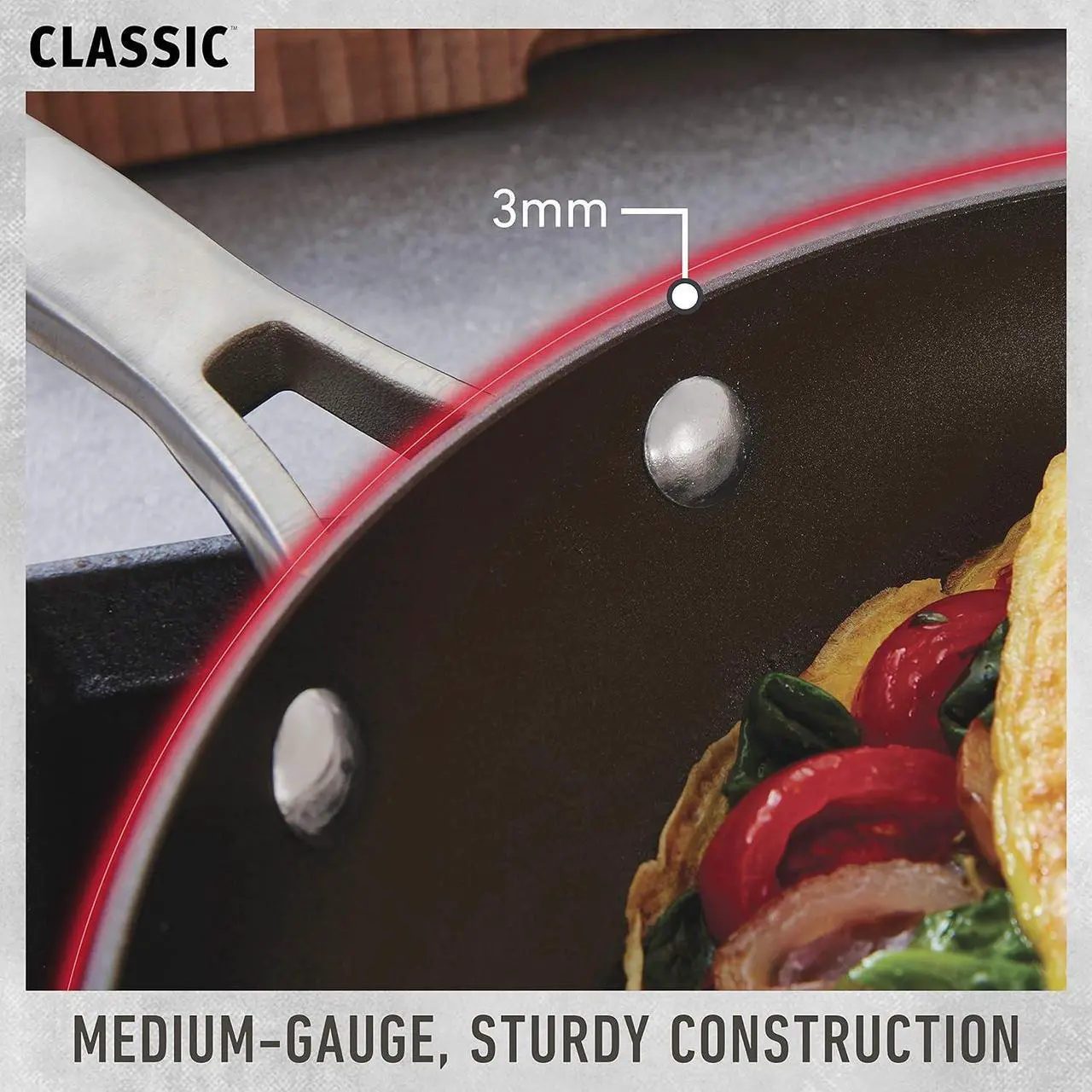 Alt view image 4 of 6 - Calphalon 10-Piece Pots and Pans Set, Nonstick Kitchen Cookware with Stay-Cool Stainless Steel Handles and Pour Spouts, Grey