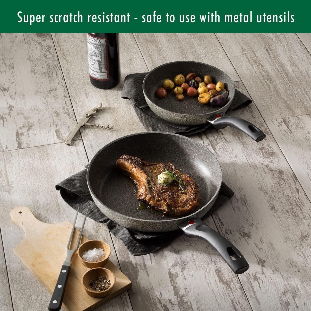 Alt view image 7 of 7 - BALLARINI PARMA by HENCKELS 2-pc Nonstick Pot and Pan Set, Made in Italy, Set includes 10-inch and 12-inch fry pan