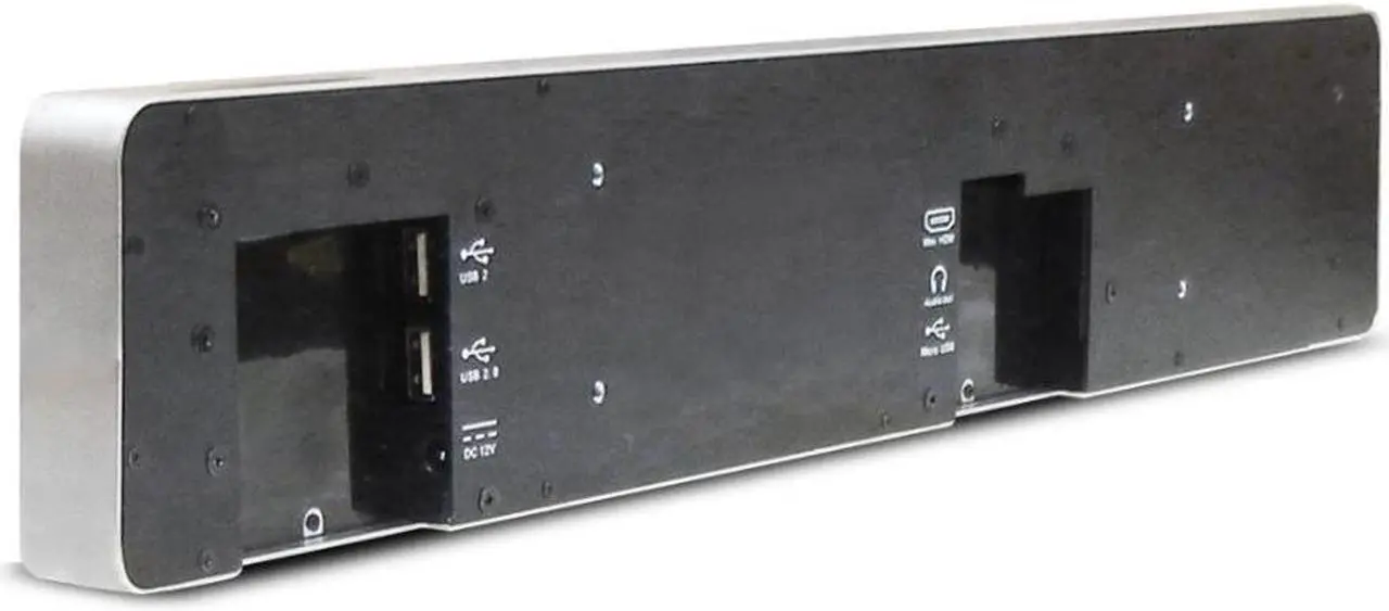 Alt view image 3 of 6 - 16.3in Smart Shelf LCD Display, Cortex A7 Quad Core 1GHz CPU, Android 6.0 OS, 1GB RAM, 8GB Flash, WiFi, 1366 x 210, 300 Nits, HDMI Out, 2 USB-A, 1 USB-Micro, Audio Out, Speakers, LVDS, Silver & Black