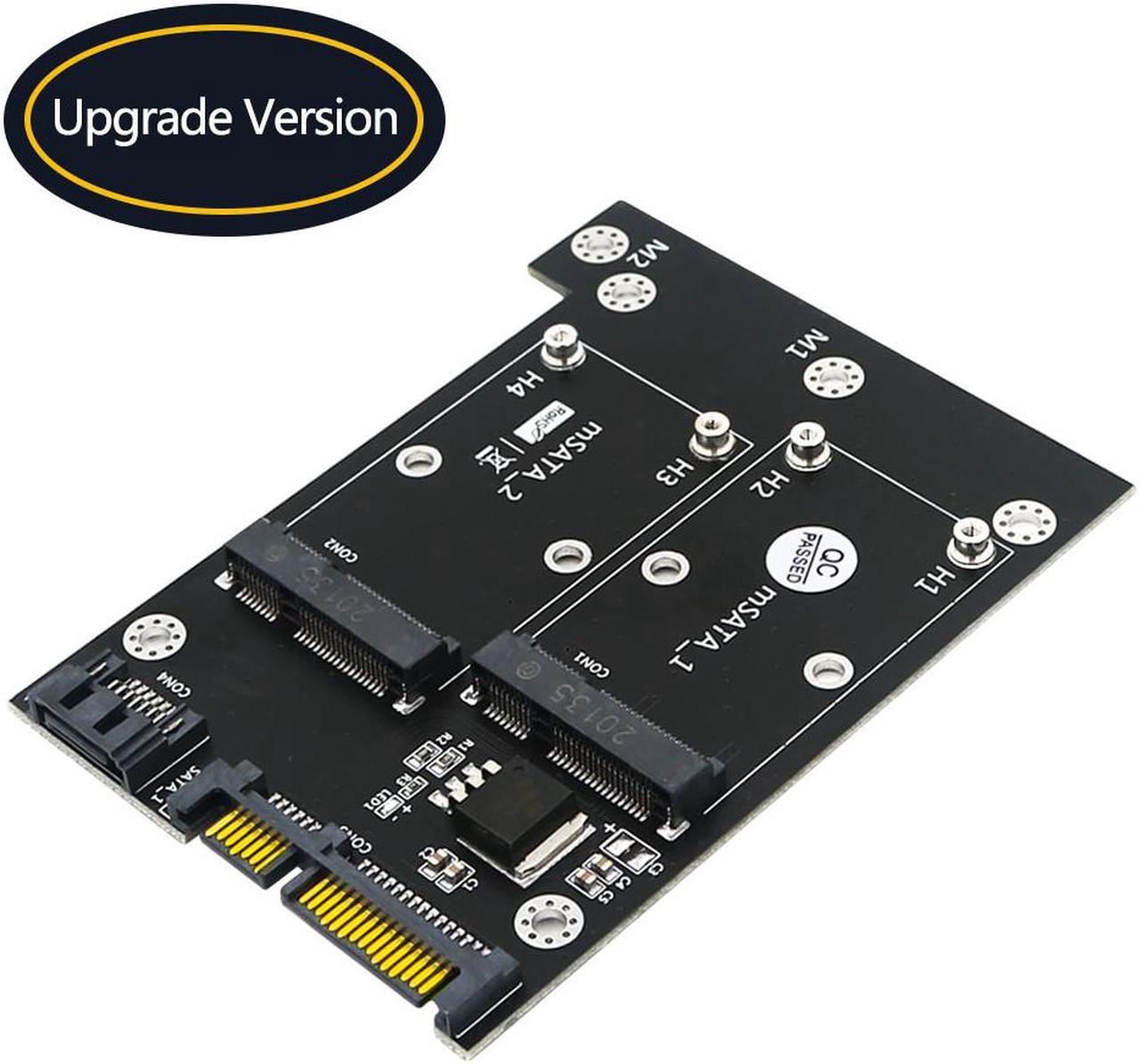 Upgrade Version dual mSATA SSD to dual SATA3 Converter Adapter Card