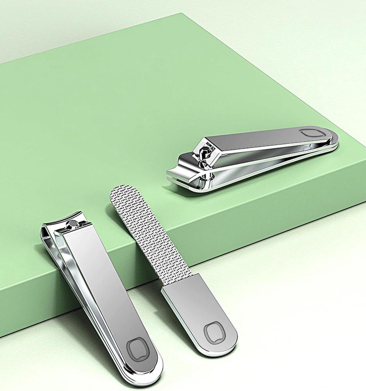 Alt view image 5 of 7 - Sourcingbay Portable 3-in-1 Stainless Steel Manicure Set with Macaron Green Carrying Case - Includes Nail Clippers, Nail Files, and Cuticle Trimmer - Ideal Travel Nail Cutter Kit for Men and Women