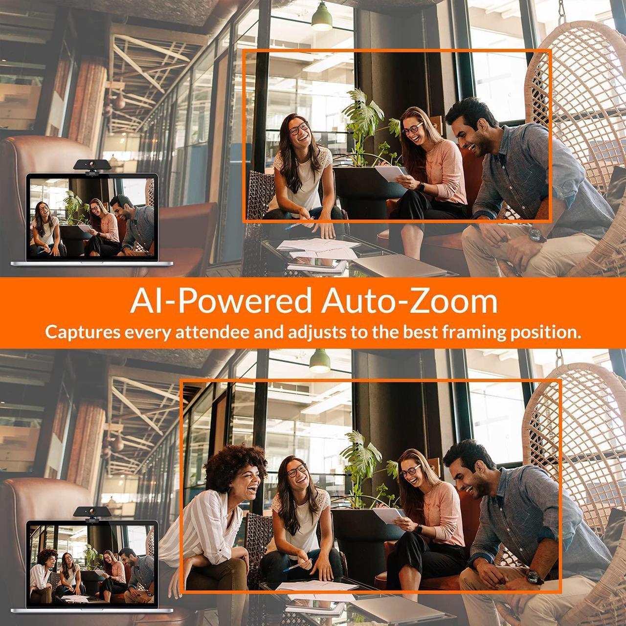 Alt view image 4 of 7 - 4K AI Auto-Tracking Webcam, Innex C470, 120-Degree Wide Angle and Built-in Microphone, Plug and Play, for Videoconferencing Zoom/Teams/Skype/Google Meet, Live Streaming, and Distance Learning