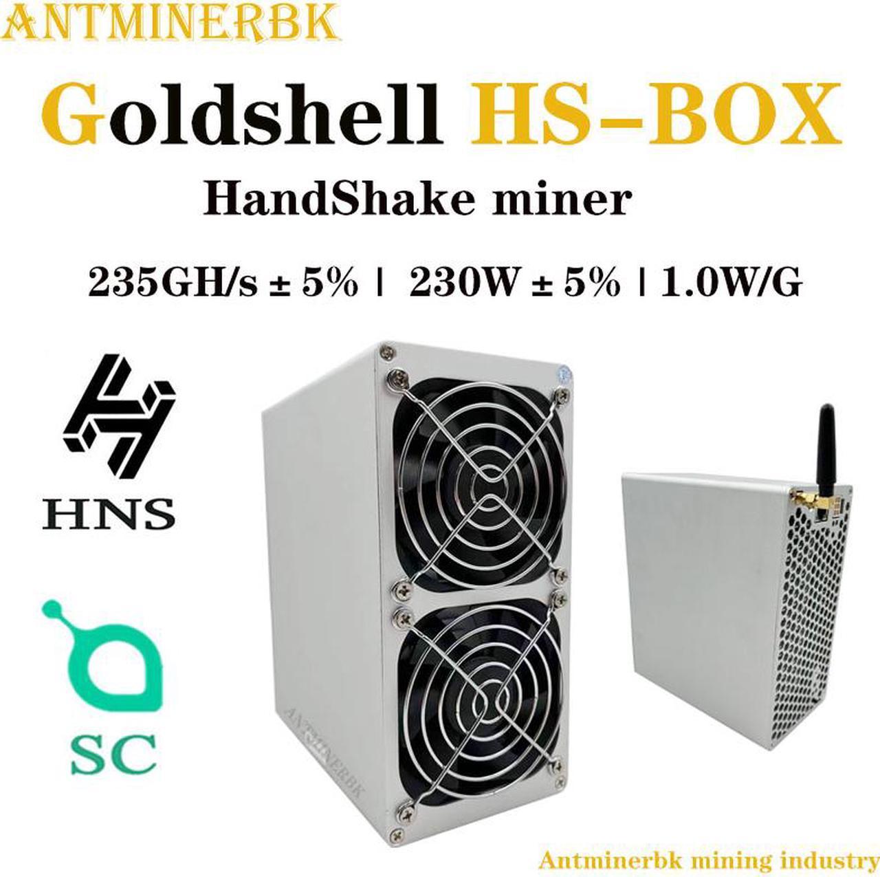 ASIC miner Goldshell HS-BOX (without psu) 235GH/s Blake2B + SHA3 HandShake HNS miner better than HS1 SH3 SH5 Mini-DOGE KD-BOX LB-BOX LT5 S19