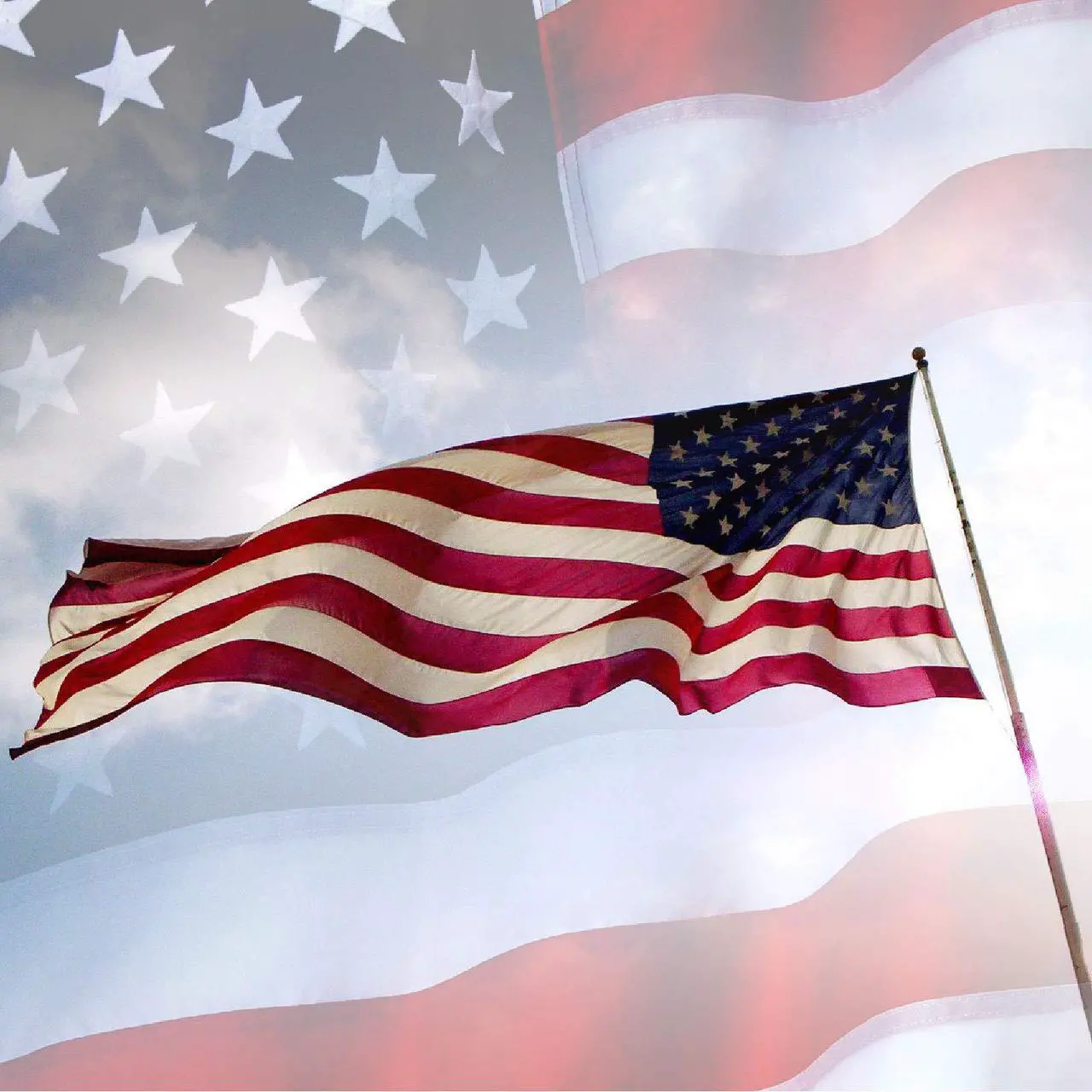 Alt view image 7 of 7 - American Flag 5x8 ft Outdoor Heavy Duty US Premium Flag Embroidered Stars Nylon USA Flag Outdoors Sewn Stripes Fade Resistance Brass Grommets All Weather UV Protection