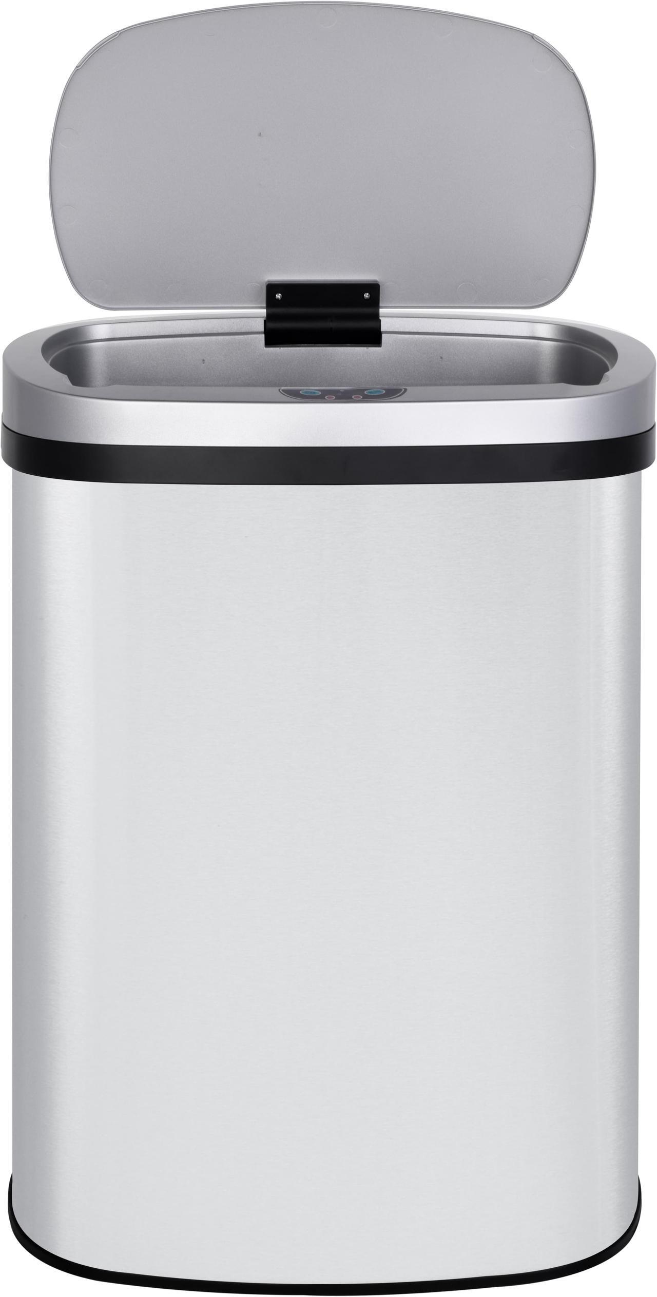 Alt view image 5 of 7 - Mega Casa 13 Gallon Stainless Steel Oval Kitchen Motion Sensor Trash Can