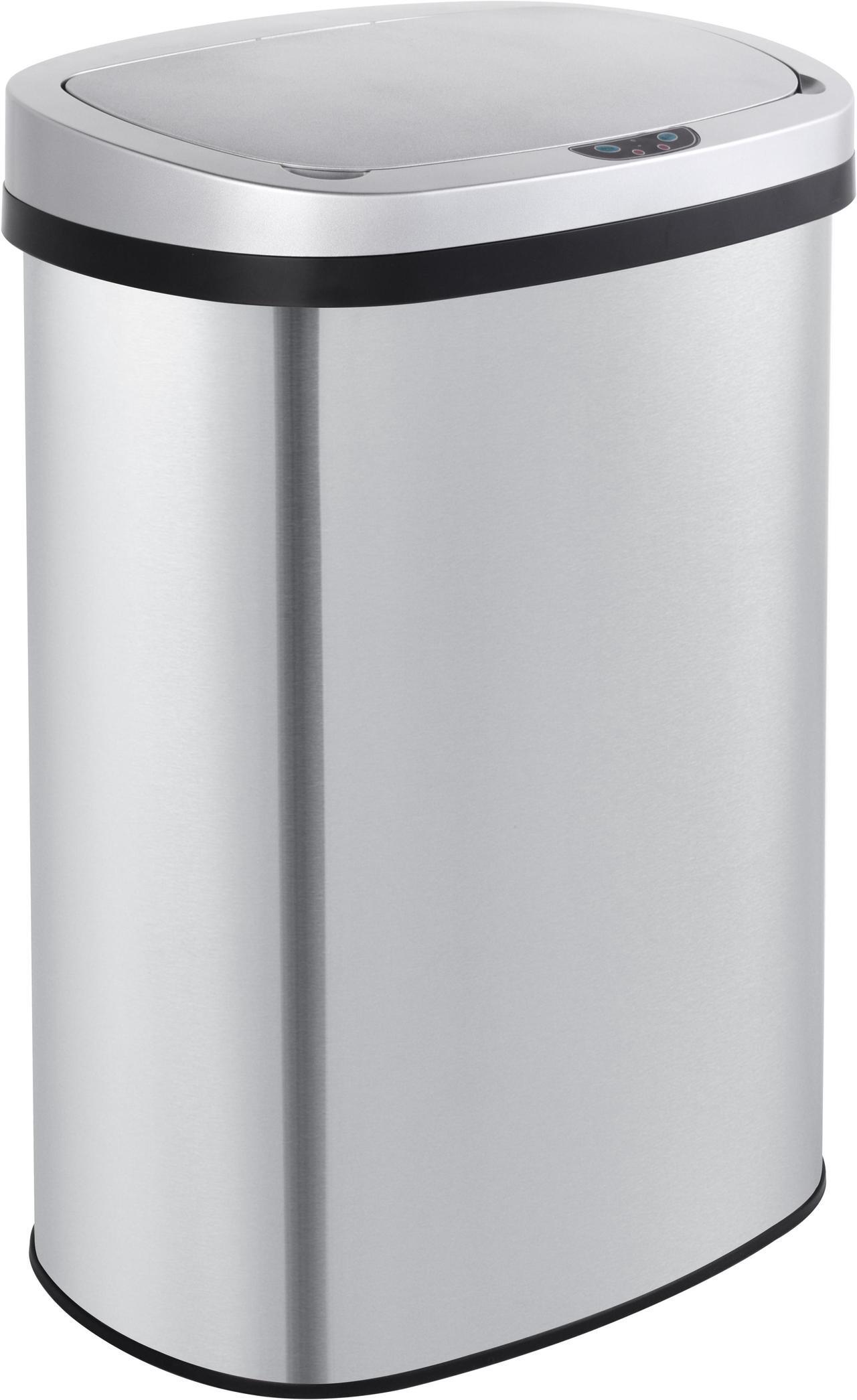 Main image of Mega Casa 13 Gallon Stainless Steel Oval Kitchen Motion Sensor Trash Can