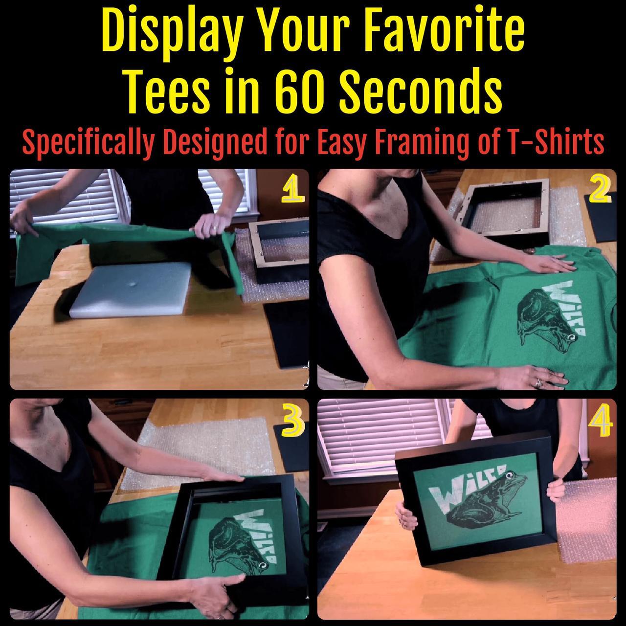 Alt view image 3 of 7 - Shart Original T-Shirt Frame Display Case (Black) 11x14