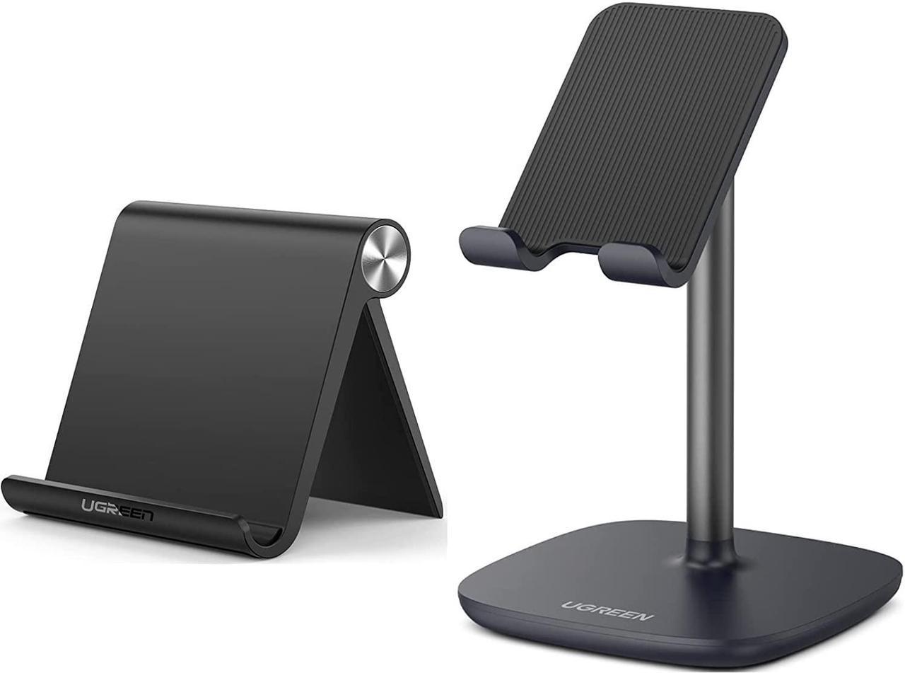 UGREEN Cell Phone Stand Bundle Phone Holder for Desk Adjustable Compatible with iPhone 12 Pro Max 11 SE XS XR 8 Plus 6 7 Samsung Galaxy Note20 S20 S10 S9 S8 Android Smartphone