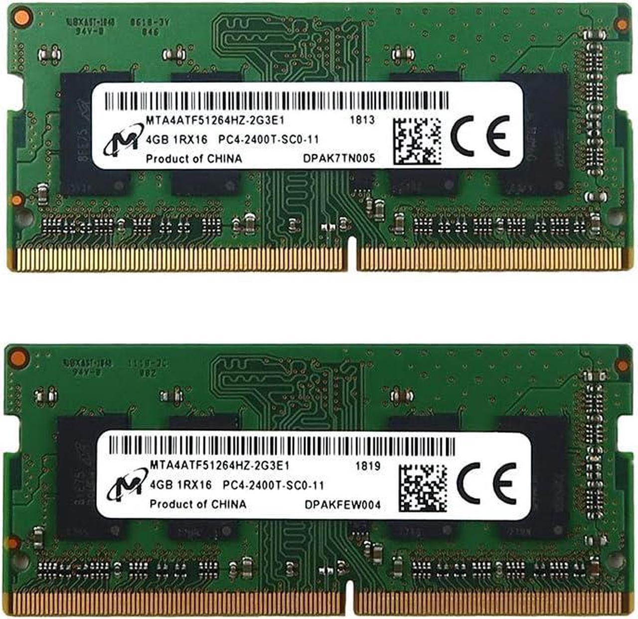 Micron MTA4ATF51264HZ 8GB (2x4GB) 1Rx16 DDR4 SO-DIMM PC4-19200 2400Mhz 260-Pin Non-ECC CL17 1.2V Laptop Memory Module 2-Piece Kit MTA4ATF51264HZ-2G3E1 for Other Laptop Systems