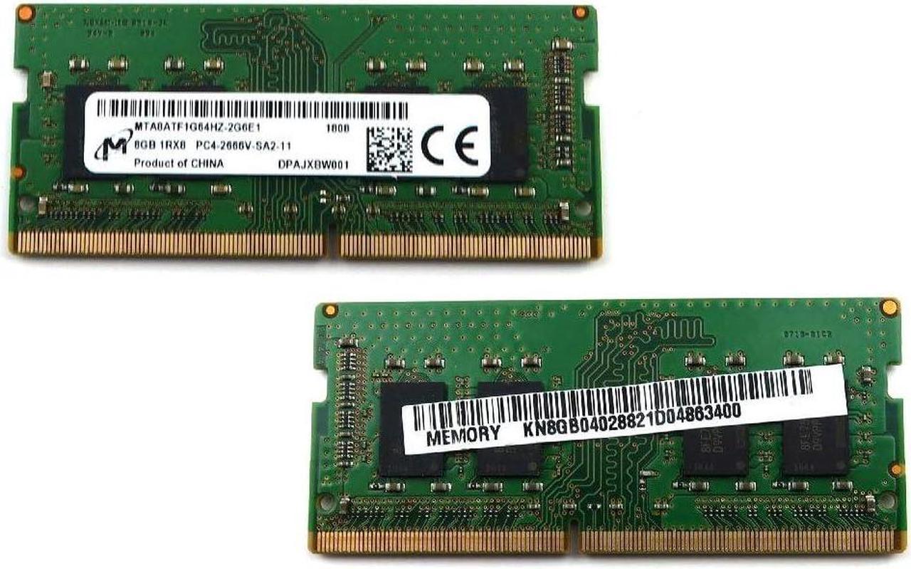 MICRON 16GB 2X8GB 1RX8 DDR4 PC4-21300 2666MHZ Memory KIT MTA8ATF1G64HZ-2G6E1