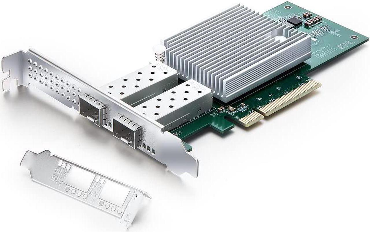 10Gb PCI-E Network Adapter Card (NIC) Compare to Intel X710-DA2, Dual SFP+ Port, with Intel X710-BM2 Chipset, PCI Express x8, 10Gb PCI-E Ethernet LAN Adapter Support Windows Server/Linux/VMware