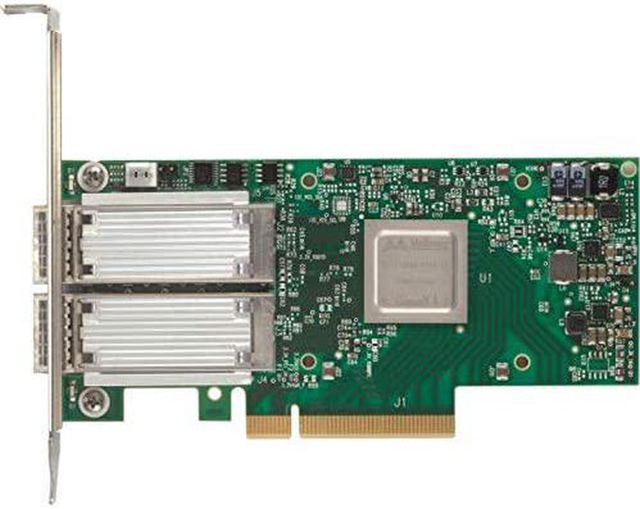 Mellanox Technologies MCX414A-GCAT CONNECTX-4 EN Network Interface Card, 50GBE Dual-Port QSFP28, PCIE3.0 X8, Tall B