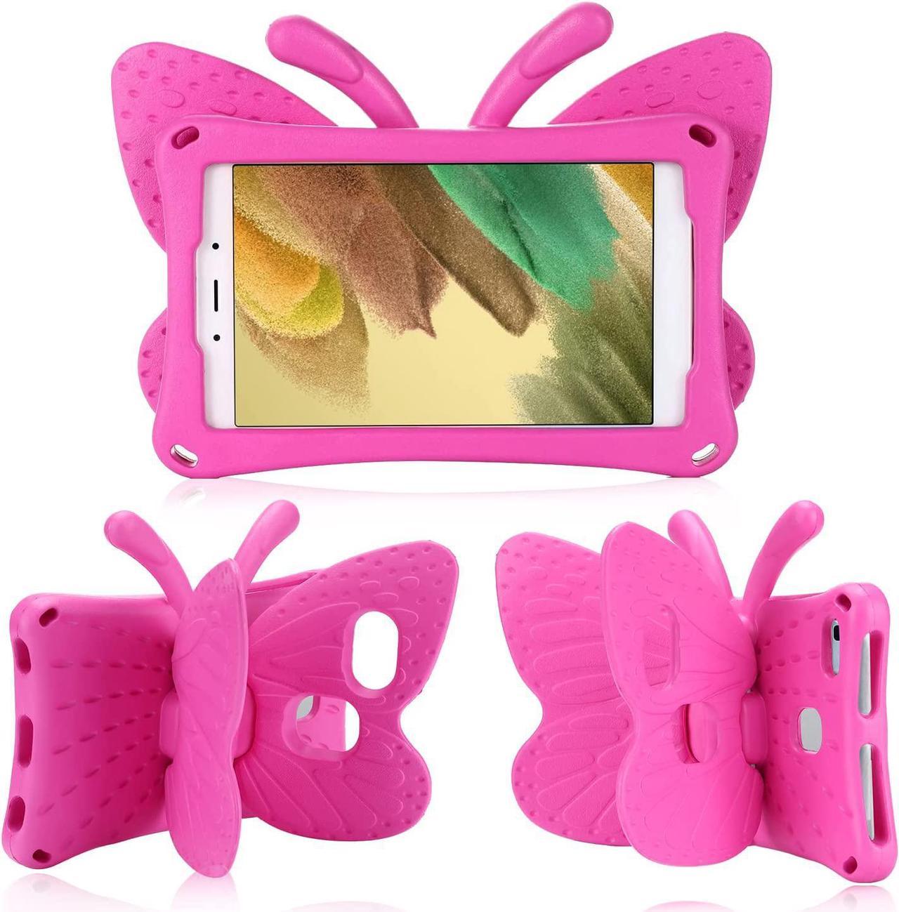 Moto Tab G20 8.0 2021 Pretty Butterfly Case for Kids Girl Light Safe EVA Foam Full Cover Sturdy Moto Tab G20 Kids case with Stand Pencil Holder Shockproof Rugged case for Motorola Tab G20 (Rose)