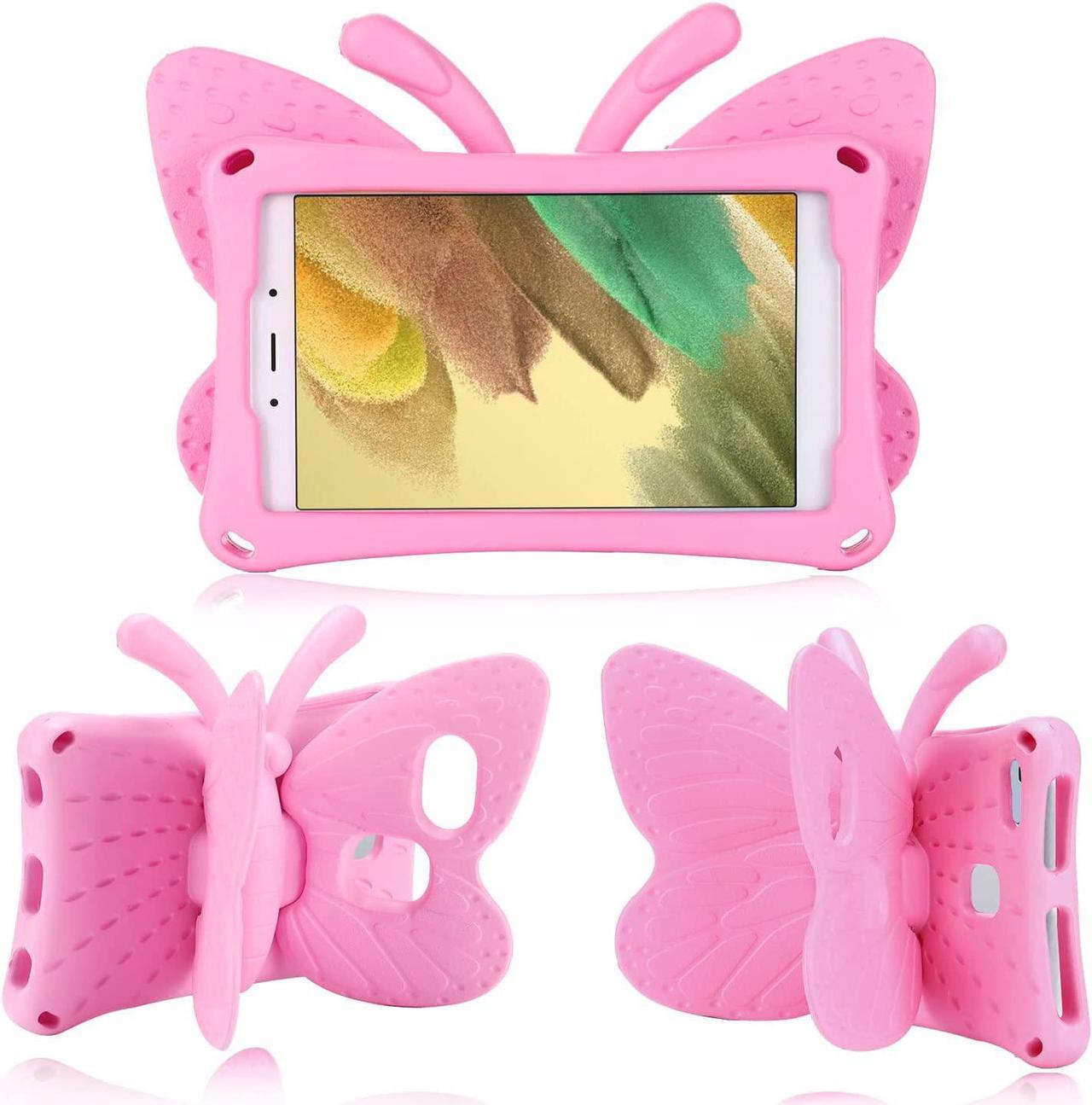 Moto Tab G20 8.0 2021 Pretty Butterfly Case for Kids Girl Light Safe EVA Foam Full Cover Sturdy Moto Tab G20 Kids case with Stand Pencil Holder Shockproof Rugged case for Motorola Tab G20 (Pink)