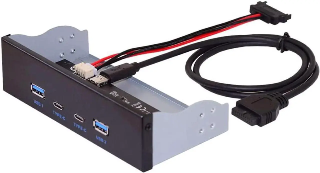 Main image of 5.25" inch Front Panel USB 3.0 USB-C Type-C HUB 4 Ports to Motherboard USB 20Pin Connector Cable