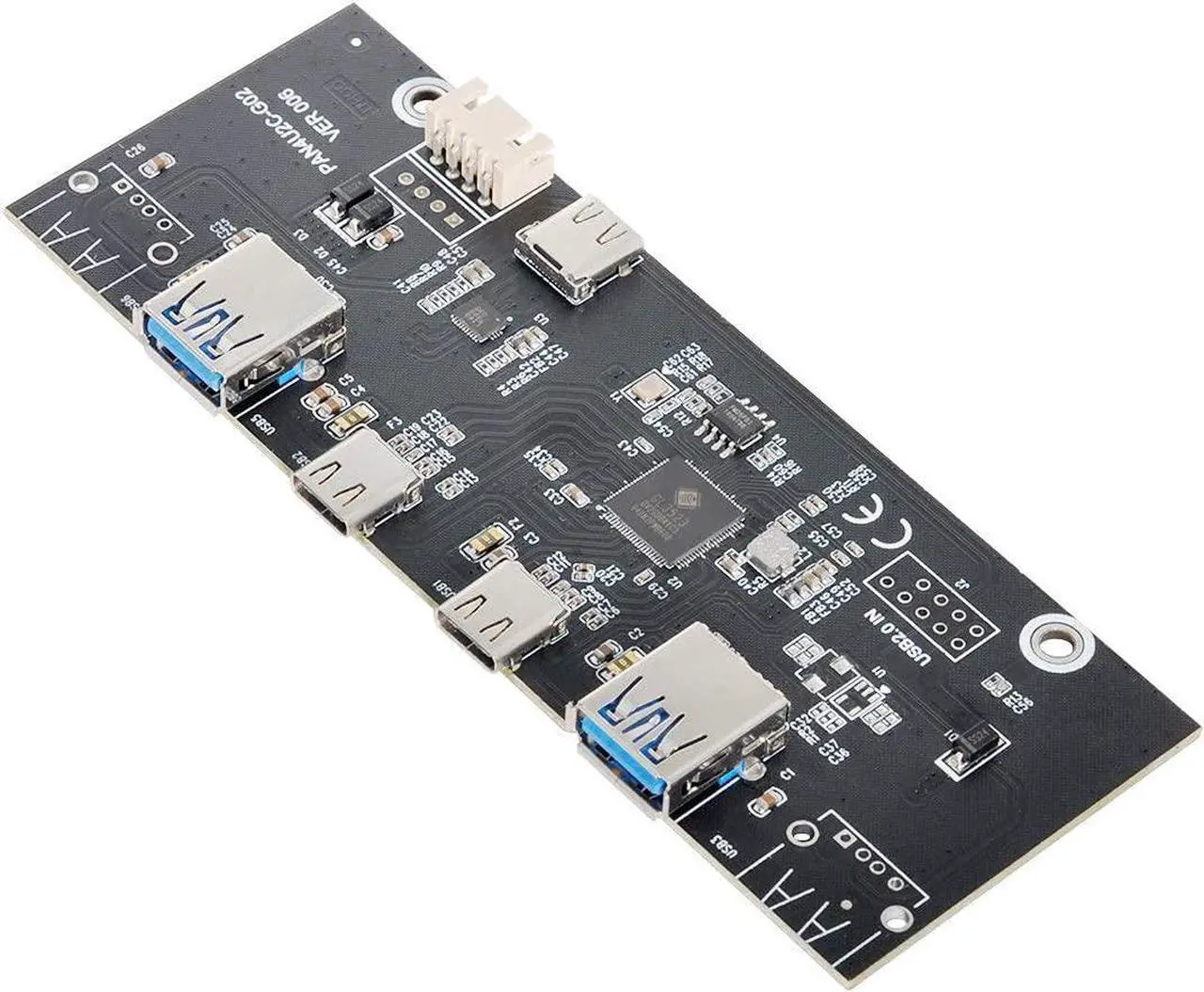 Alt view image 3 of 7 - 5.25" inch Front Panel USB 3.0 USB-C Type-C HUB 4 Ports to Motherboard USB 20Pin Connector Cable