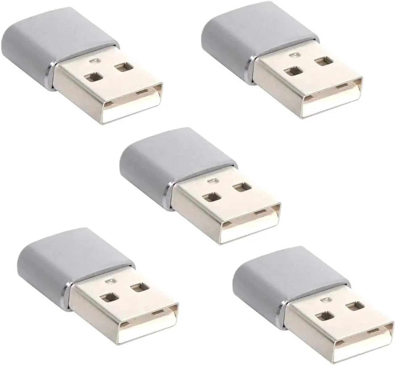 Main image of USB C to USB 2.0 Adapter,USB 2.0 Type A Male to USB Type C Female Connector Adapter for Laptop Tablet Phone White 5pcs/Set
