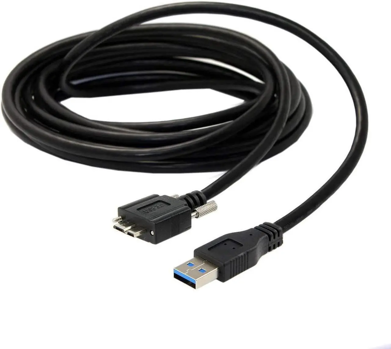 Alt view image 3 of 3 - 3M USB to Micro USB Cable with Mount Panel Screw USB 3.0 A Type Cable Male to Micro USB 3.0 B Male Cable for Hard Disk Mobile Phone