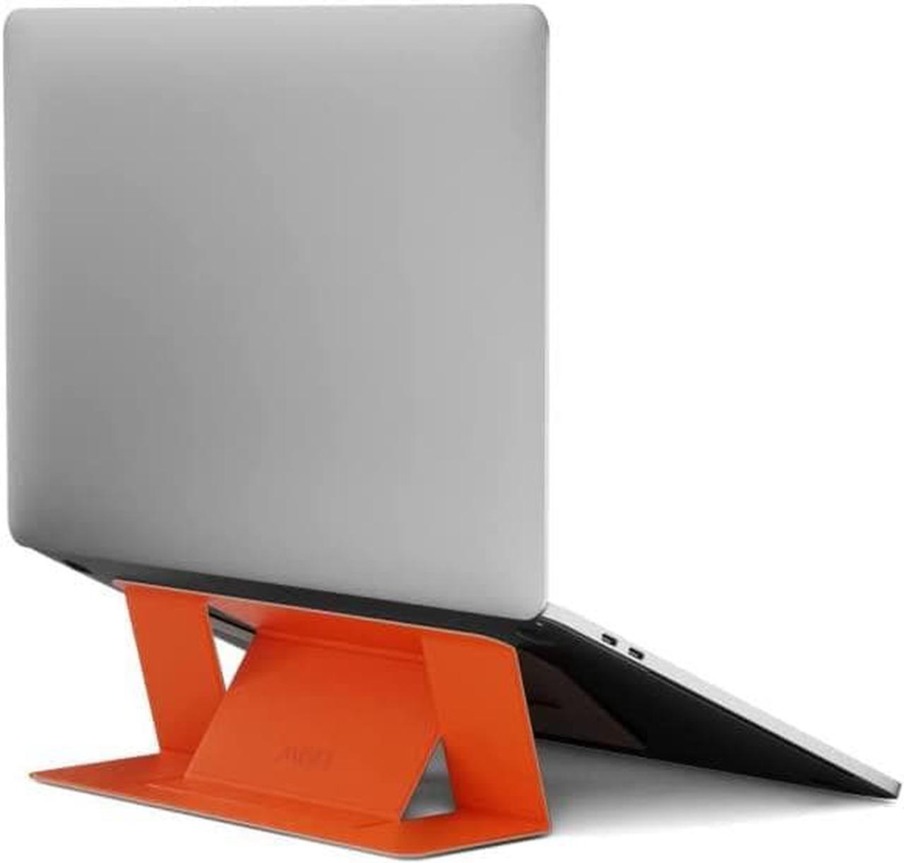 MOFT Invisible Slim Laptop Stand, Adhesive and Reusable, Adjustable Perfect Viewing Angles, Compatible with Laptops Up to 15.6", Orange