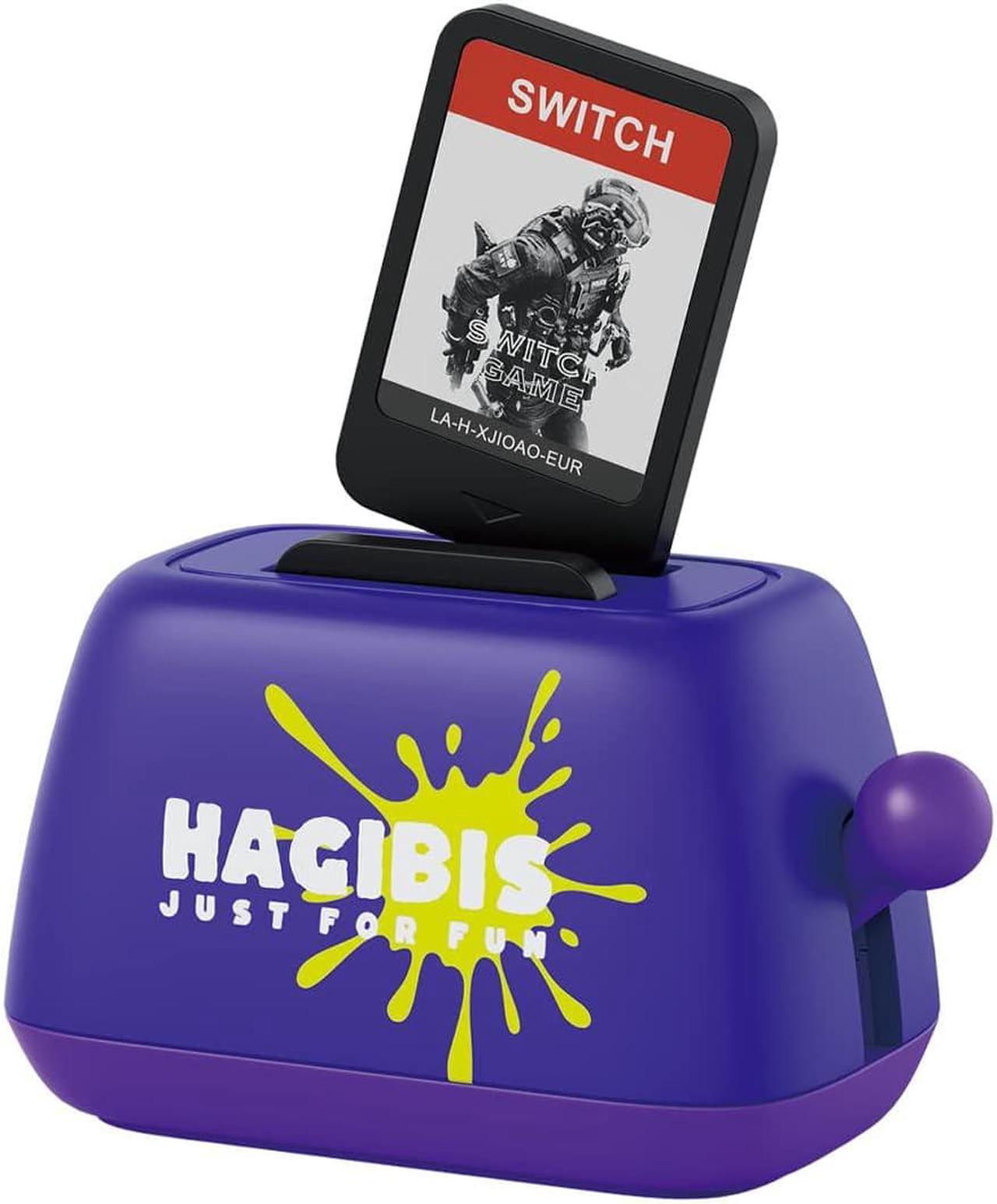 Hagibis Switch Game Case Holder Compatible with Nintendo Switch Games Cards, Portable Cute Toaster Strorage Holder Storage 2 Switch Game Cartridge (Purple)