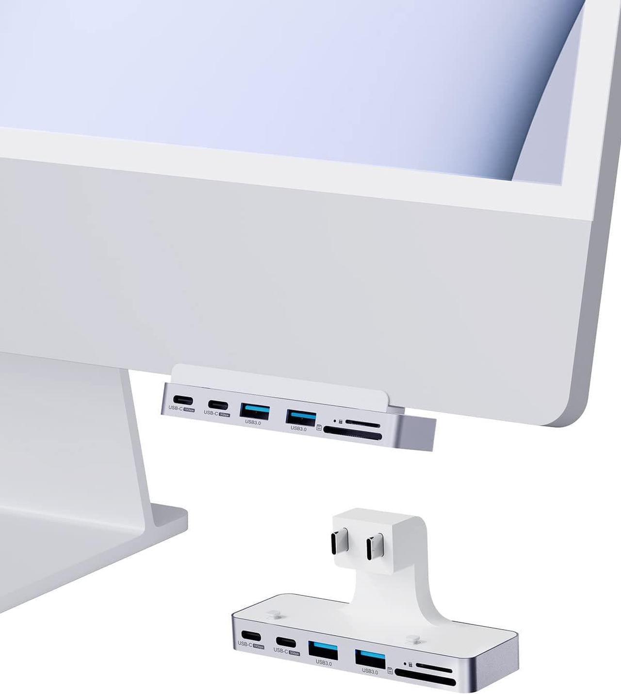 Hagibis iMac Hub with 4K@60Hz HDMI, USB C 3.1, USB 3.0 Ports and SD/Micro SD Card Reader, USB-C Clamp Hub USB C Docking Station for 2021 iMac 24 inch (with HDMI)