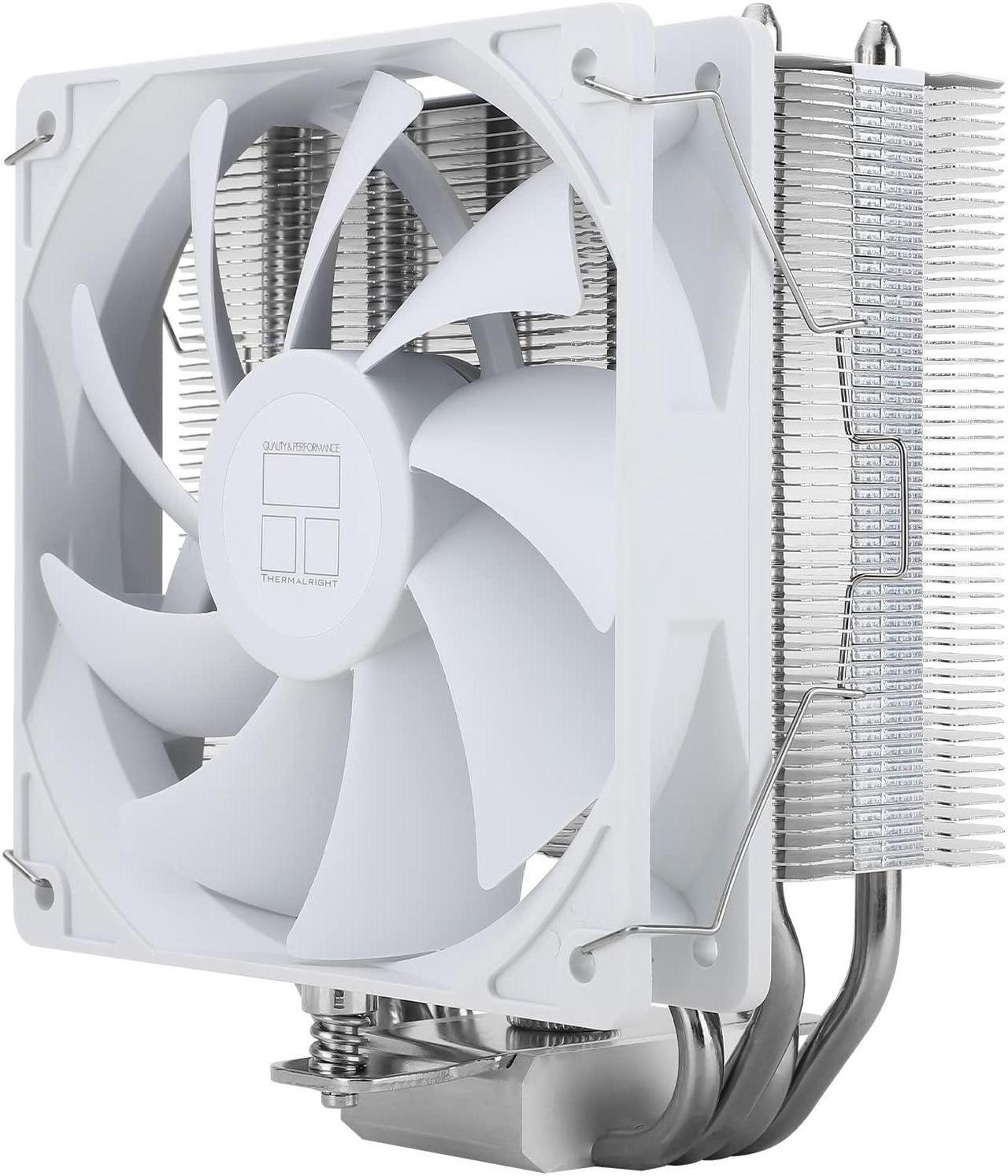 Thermalright Assassin X 120 SE White CPU Air Cooler, 4 Heat Pipes, TL-C12CW PWM Quiet Fan CPU Cooler with S-FDB Bearing, for AMD AM4 AM5/Intel 1700/1150/1151/1200