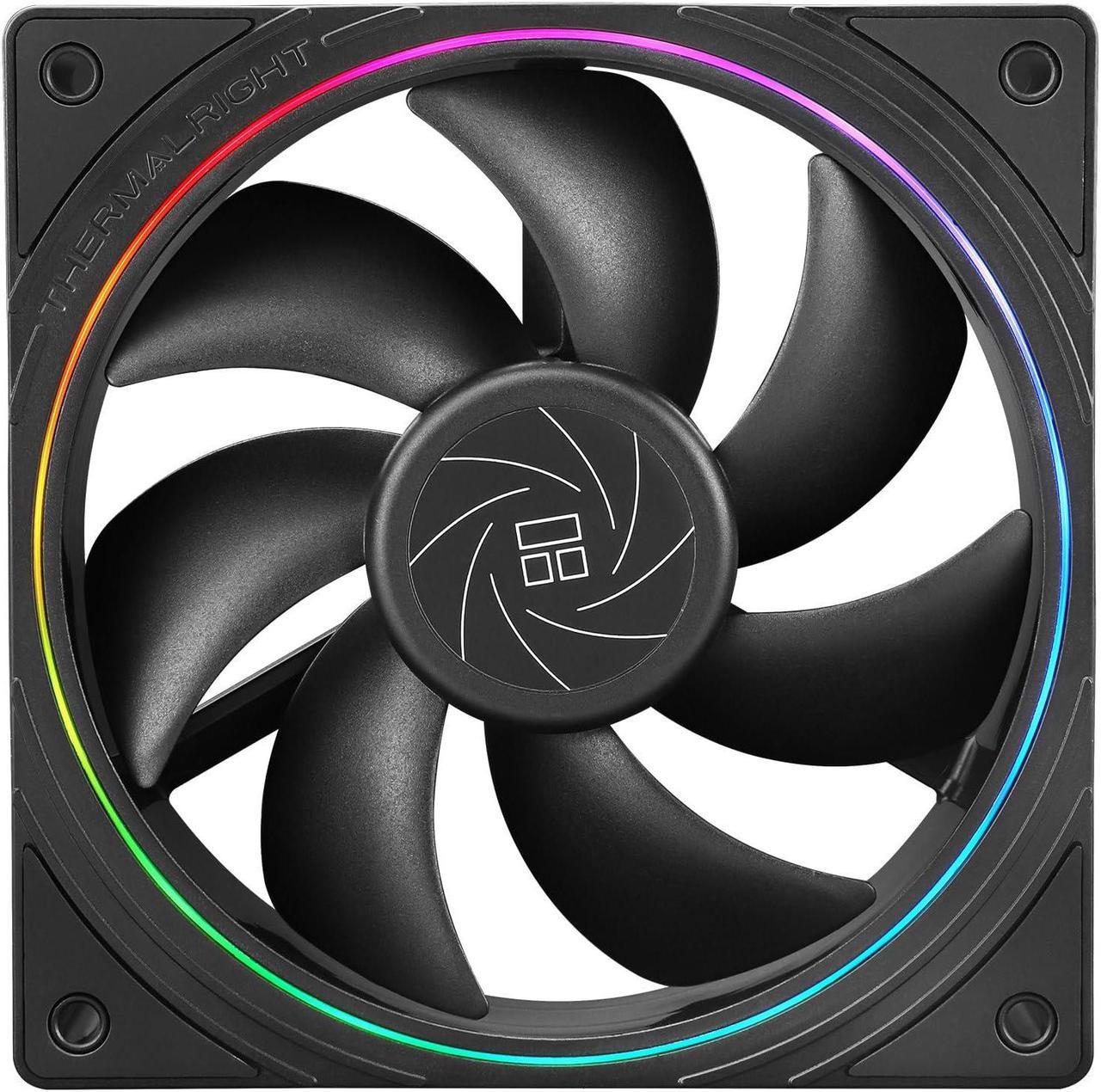 Thermalright TL-S12 CPU Fan 120mm case Cooler Fan, ARGB 5V 3-pin and 4-pin PWM Silent Computer Fan, fine Aperture Light Effect for case CPU Liquid Cooler and CPU air Cooler, Quiet CPU Computer Fan