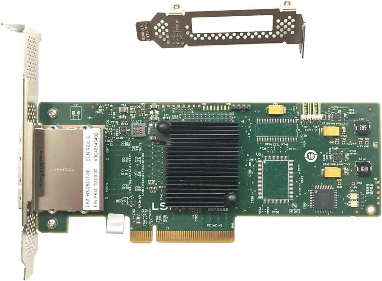 LSI 9200-8e RAID Controller Card 6Gbps 8-Lane External PCI E SAS SATA HBA IT Mode ZFS FreeNAS unRAID NoROM Expander Card