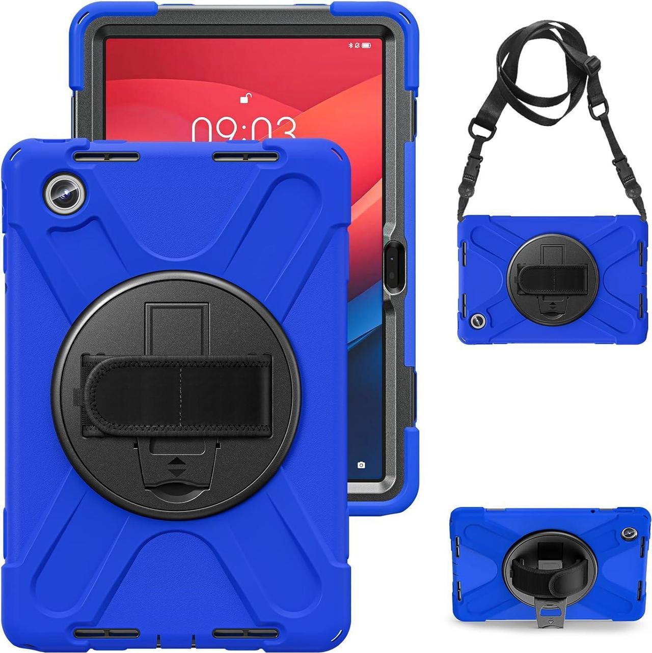 Case for  Tab M11 2024 (TB-330FU/330XU) 11", Durable Shockproof Protective Cover with 360° Rotating Stand - Hand Strap - Shoulder Strap,Blue