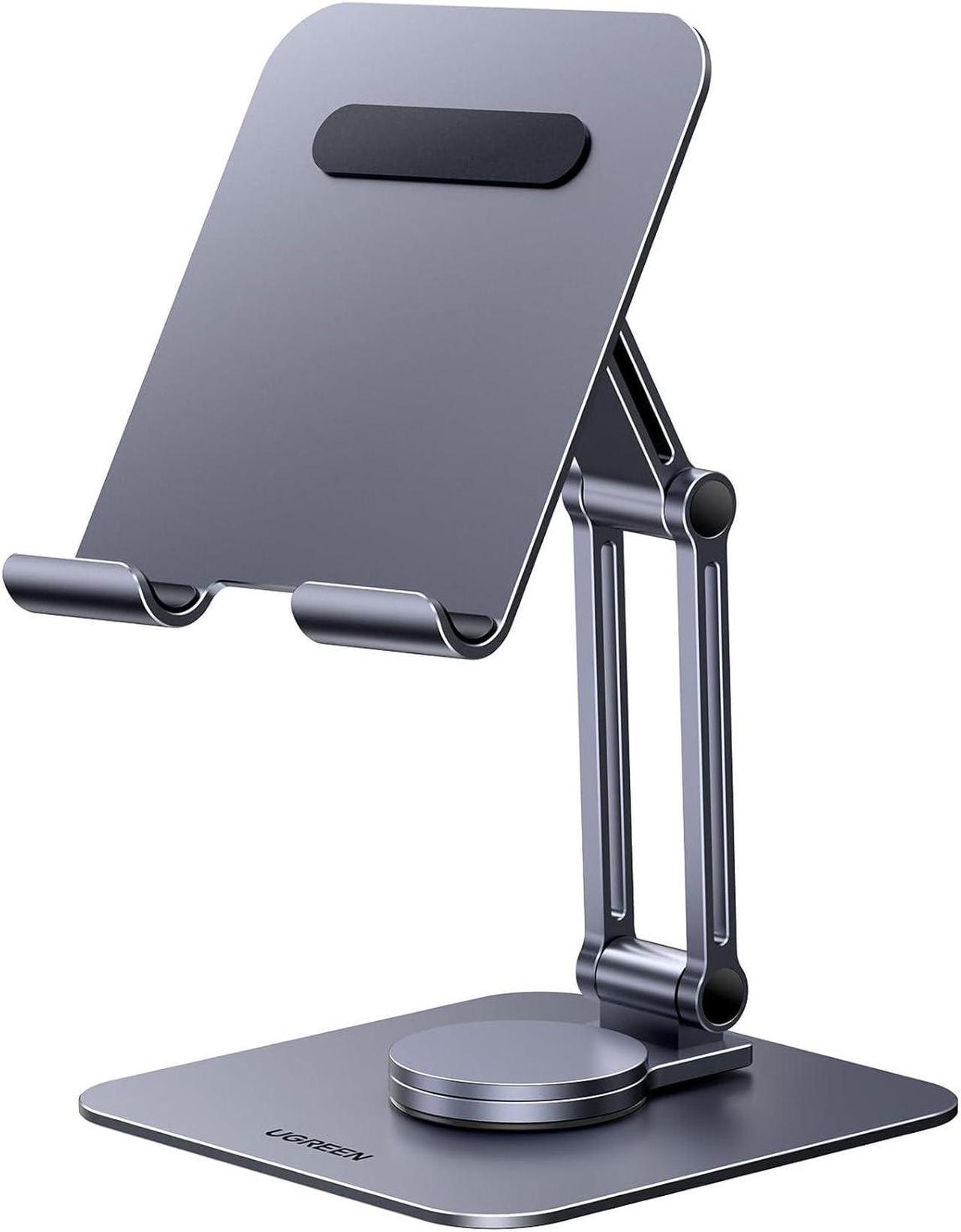 UGREEN Tablet Stand for Desk Swivel with 360° Rotating Base Tablet Holder Aluminum Portable Stand Adjustable Home Office Desk Accessories Compatible with 2024 iPad Pro 13 12.9 11 Air Mini 6 5 Grey