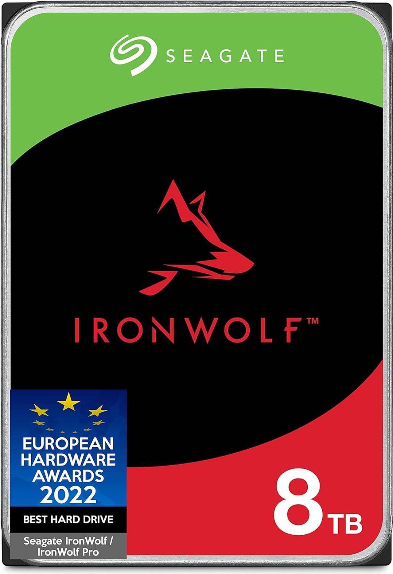 IronWolf 8TB NAS Internal Hard Drive HDD  3.5 Inch SATA 6Gb/s 7200 RPM 256MB Cache for RAID Network Attached Storage  Frustration Free Packaging (ST8000VN004)