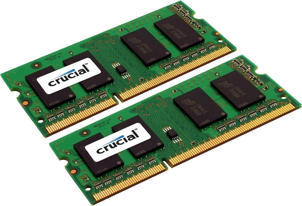 Crucial 16GB Kit (8GBx2) DDR3 1333 MT/s (PC3-10600) CL9 SODIMM 204-Pin 1.35V/1.5V Notebook Memory Modules CT2CP102464BF1339