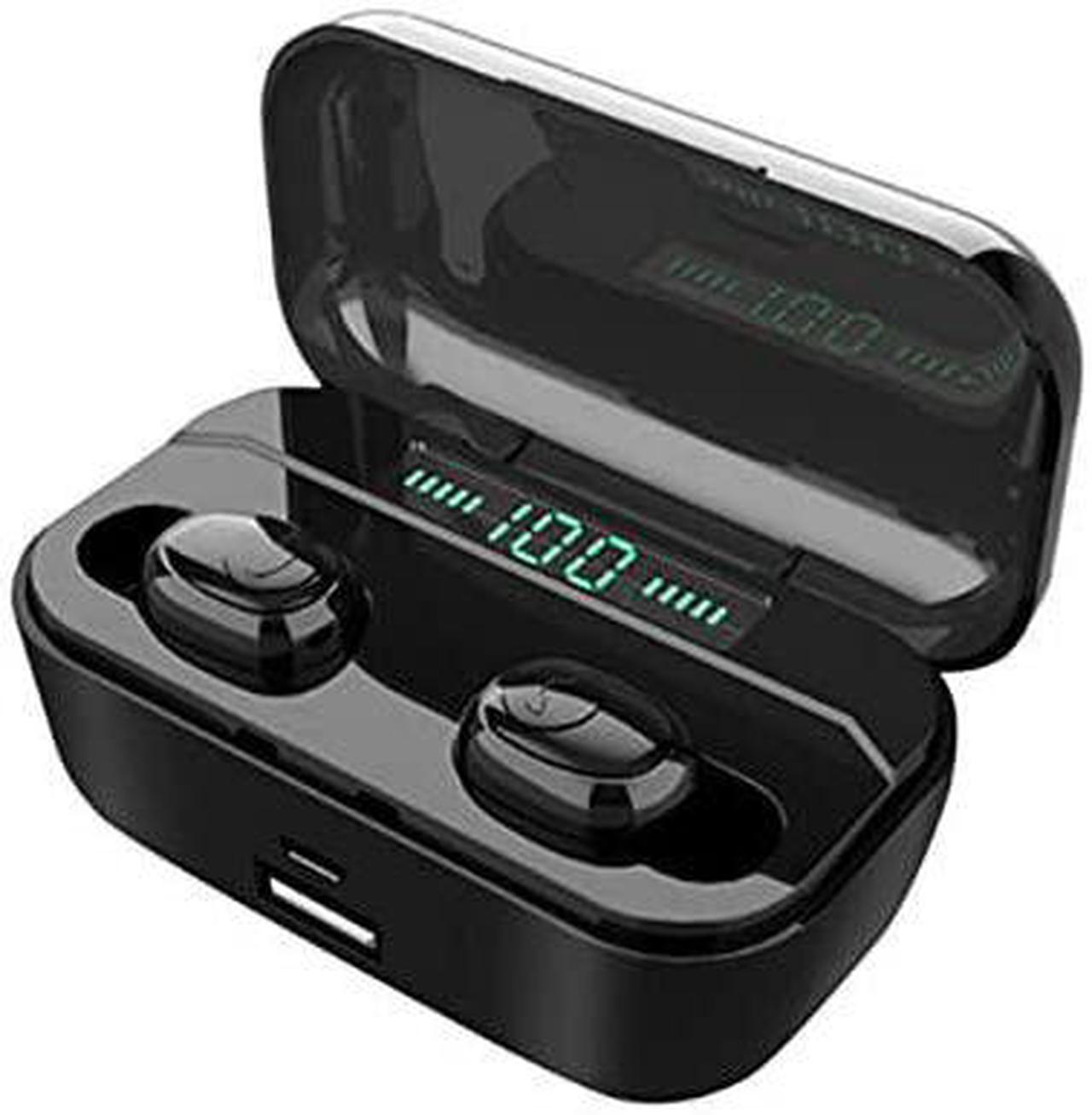 Waterproof Bluetooth Earpiece, True Wireless Earbuds Bluetooth, Blue Tooth Earpieces for Cell Phones. Deep Bass, Cinema Quality Sound and Ideal connectivity. Includes Nice Charging case.