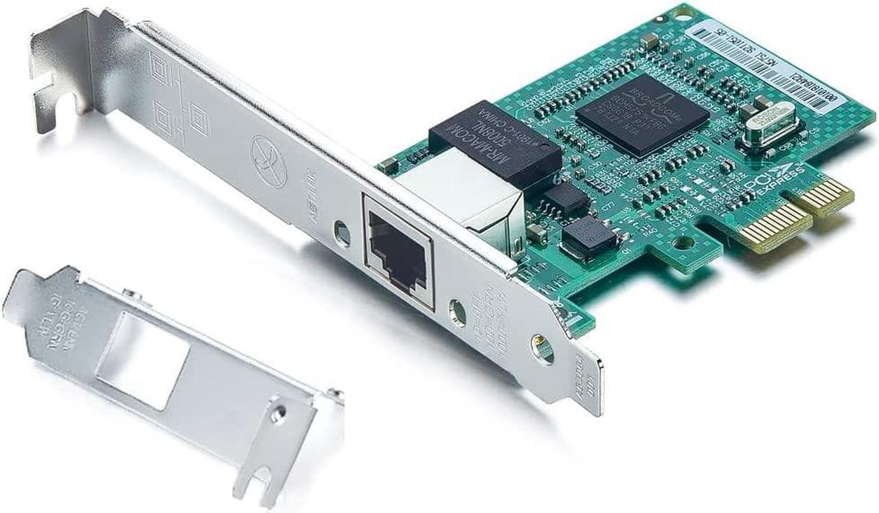 Gigabit PCIe NIC with Dell Broadcom BCM5751 Chip, 1Gb Network Card Compare to Broadcom BCM5751-T1 NIC, Single RJ45 Ports, PCI-E X1, Ethernet Card with Low Profile for Windows/Windows Server/Linux