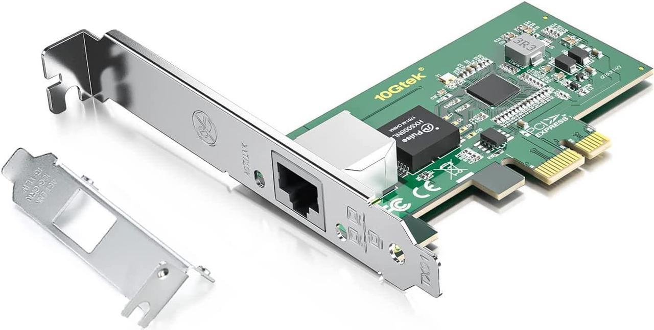 Gigabit PCIe NIC with Intel I210 Chip, 1Gb Network Card Compare to Intel I210-T1 NIC, Single RJ45 Port, PCI Express 2.1 X1, Ethernet Card with Low Profile for Windows/Windows Server/Linux