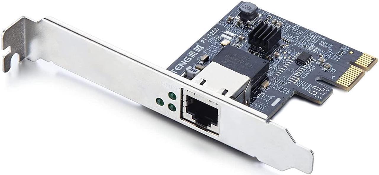 2.5G NIC PCIe Network Adapter 2500/1000/100Mbps PCIe Gigabit Ethernet Card, Single RJ-45 Port, with Realtek RTL8125 Controller, Support Windows Server/Ubuntu/Centos/Debian