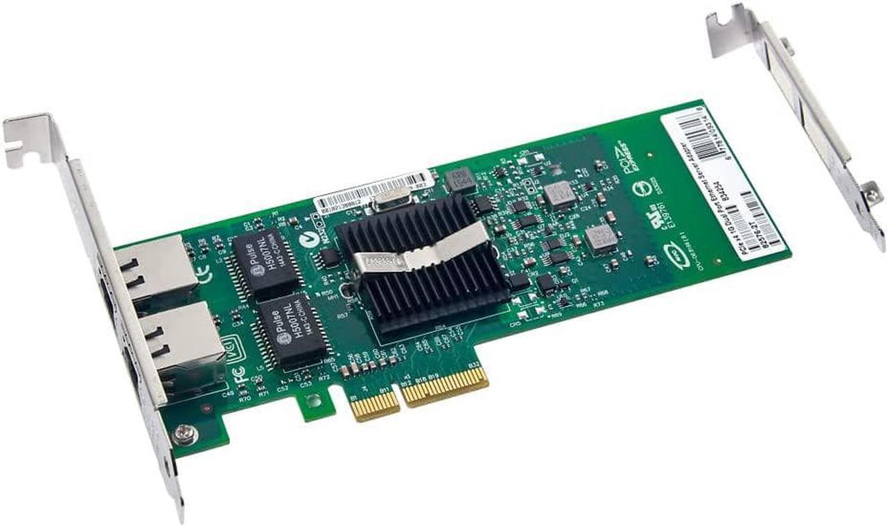 10/100/1000Mbps Gigabit Ethernet Converged Network Adapter (NIC) with Intel 82576 Chipset, Compare to Intel E1G42ET, Dual Copper RJ45 Ports, PCI-E 2.0 X4