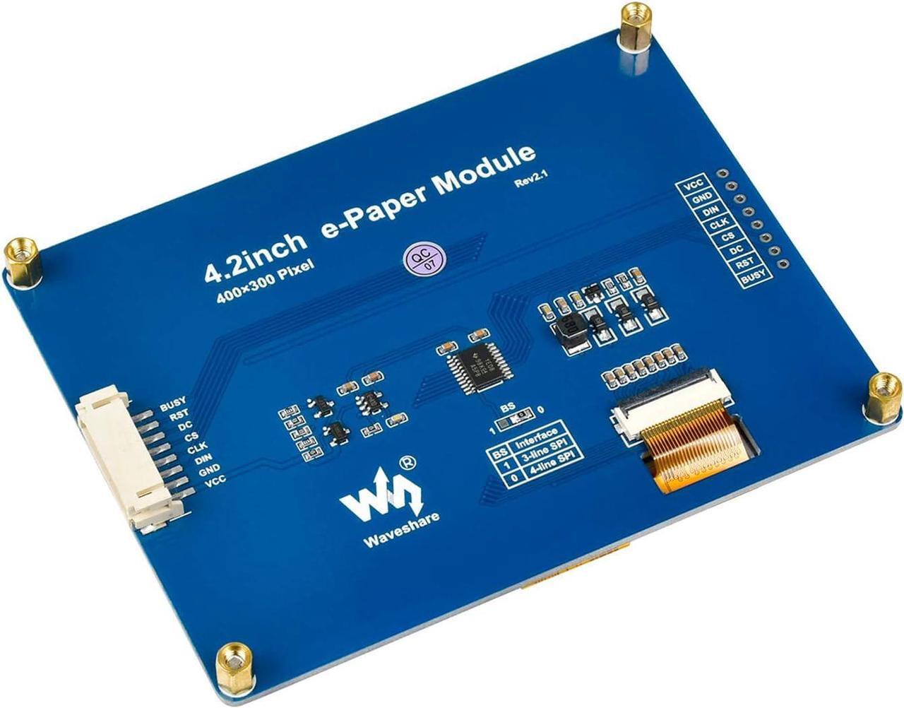 Alt view image 4 of 6 - waveshare 4.2inch E-Ink Display Module 400x300 Pixel Black,White Two-Color 3.3V-5V E-Paper Screen LCD Support Full Refresh SPI Interface for Raspberry/Jetson Nano/Ard/Nucleo