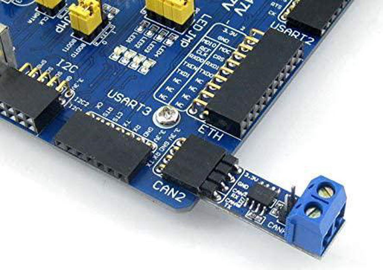 Alt view image 5 of 7 - SN65HVD230 CAN Board Accessory Board 3.3V Onboard CAN Transceiver SN65HVD230 Compatible with PCA82C250 with ESD Protection. for Connecting Microcontrollers to The CAN Network