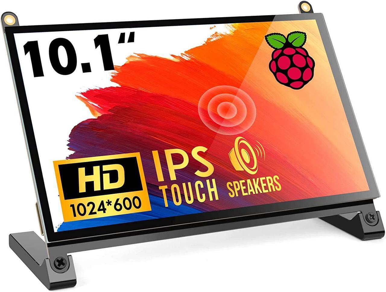 Main image of ROADOM Raspberry Pi Screen, 10.1 Touchscreen Monitor, IPS FHD 1024×600,Responsive and Smooth Touch,Dual Built-in Speakers,HDMI Input,Compatible with Various Devices and OS,Easy Assembly,Driver Free