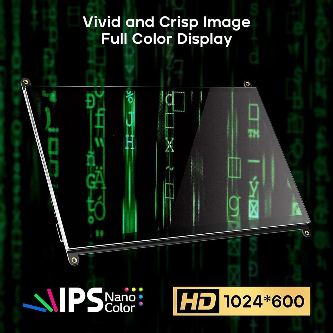 Alt view image 2 of 6 - ROADOM Raspberry Pi Screen, 10.1 Touchscreen Monitor, IPS FHD 1024×600,Responsive and Smooth Touch,Dual Built-in Speakers,HDMI Input,Compatible with Various Devices and OS,Easy Assembly,Driver Free