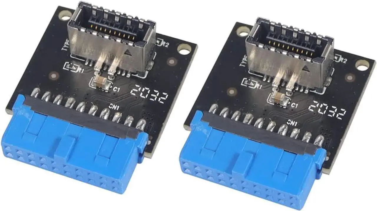 Main image of USB 3.1 Front Panel Socket to USB 3.0 20Pin Header Male Extension Cable Adapter for Motherboard Card 20P USB to Type-E Connector (2 Pcs)