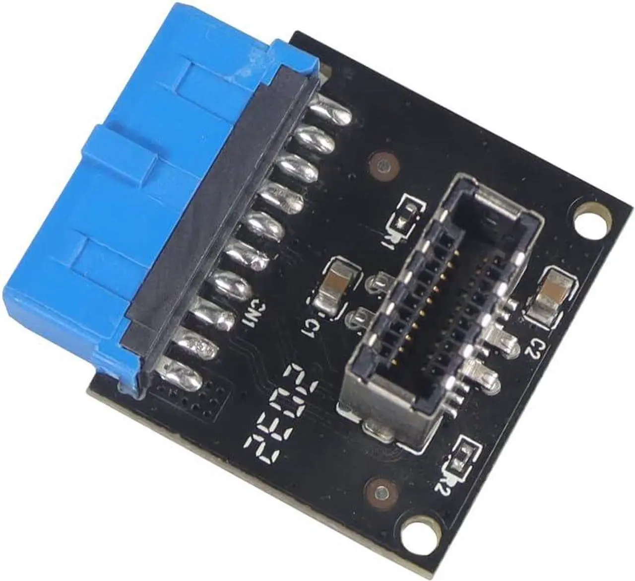 Alt view image 2 of 6 - USB 3.1 Front Panel Socket to USB 3.0 20Pin Header Male Extension Cable Adapter for Motherboard Card 20P USB to Type-E Connector (2 Pcs)
